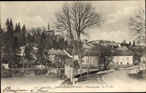Ak Grancey sur Ource Côte d'Or, Vue generale