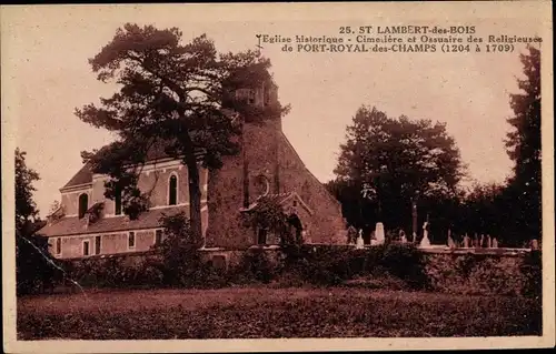 Ak Saint Lambert des Bois Yvelines, Eglise historique