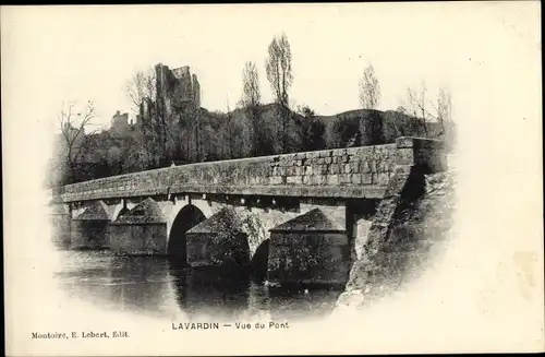 Ak Lavardin Loir et Cher, Vue du Pont