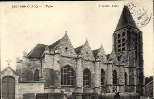 Ak Lizy sur Ourcq Seine et Marne, Kirche