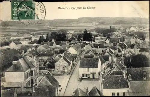 Ak Milly la Forêt Essonne, Vue prise du Clocher