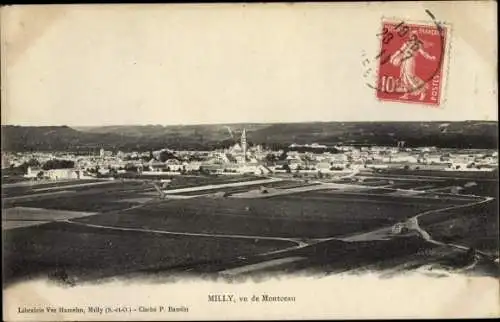 Ak Milly la Forêt Essonne, Vue de Montceau, Panorama