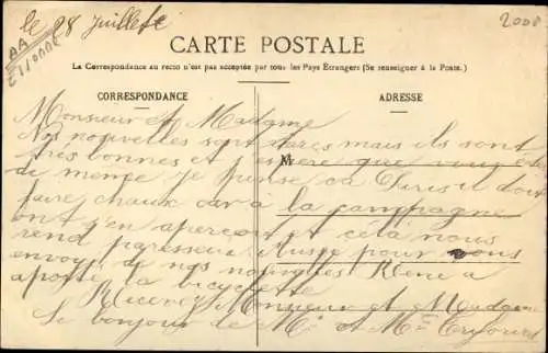 Ak Milly la Forêt Essonne, Vue de Montceau, Panorama