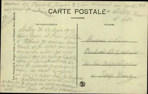 Ak Milly la Forêt Essonne, Parc du Château