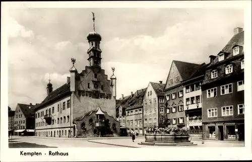 Ak Kempten im Allgäu Schwaben, Rathaus