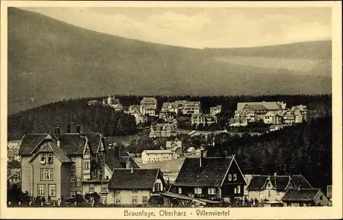 Ak Braunlage im Oberharz, Villenviertel