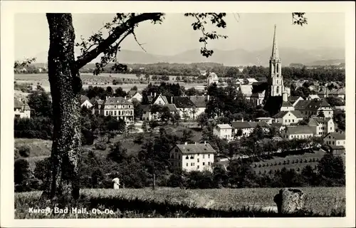 Ak Bad Hall Oberösterreich, Panorama vom Ort