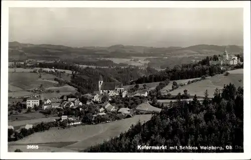 Ak Kefermarkt Oberösterreich, Panorama vom Ort und Schloss Weinberg