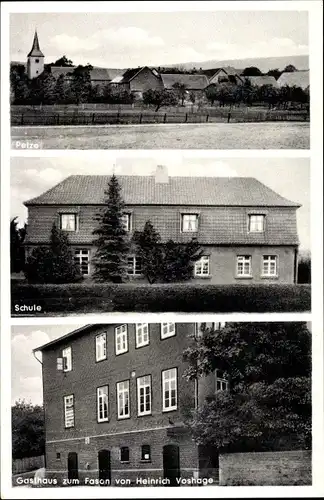 Ak Petze Sibbesse, Schule, Gasthaus zum Fasan, Heinrich Voshage