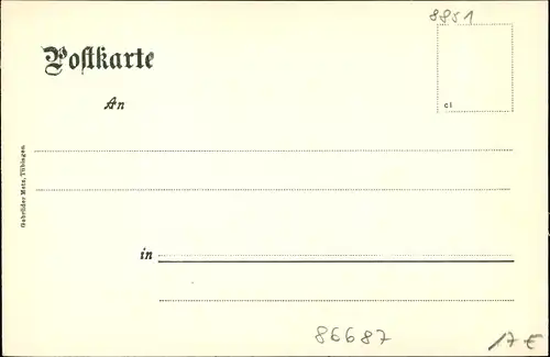 Passepartout Ak Kaisheim im schwäbischen Kreis Donau Ries, Teilansicht vom Ort, Kirche, Tor