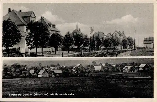 Ak Denzen Kirchberg im Rhein Hunsrück Kreis, Bahnhofstraße, Wohnhäuser, Ortsansicht