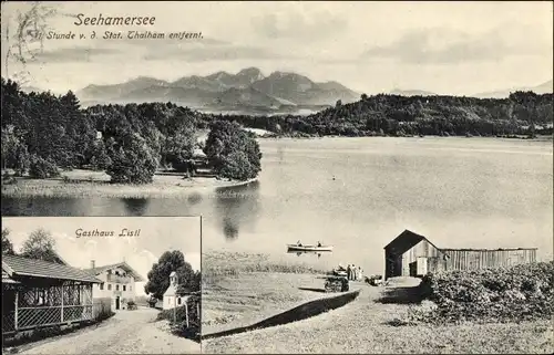 Ak Weyarn Oberbayern, Seehamersee, Gasthaus Listl