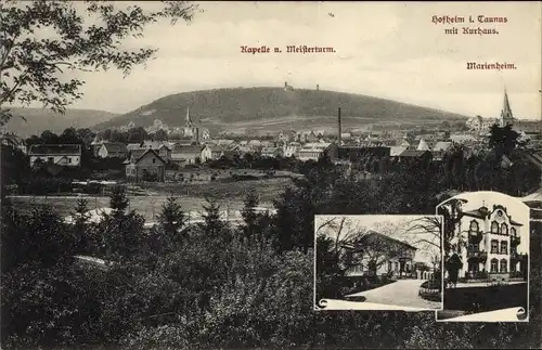 Ak Hofheim am Taunus Hessen, Kapelle, Meisterturm, Marienheim, Kurhaus