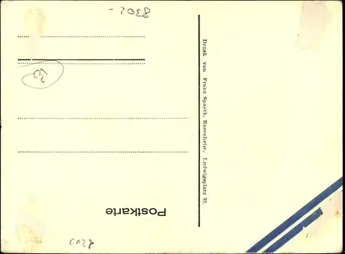 Studentika Künstler Ak Rosenheim im Alpenvorland Oberbayern, Absolvia 1927, Schulgebäude