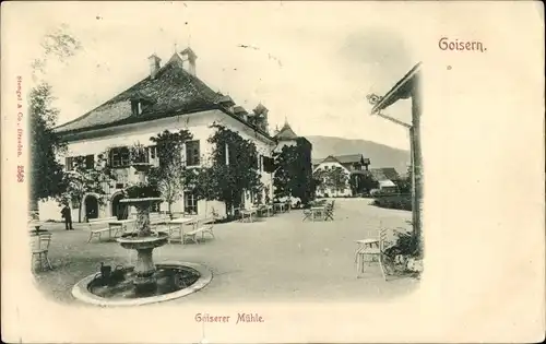 Ak Bad Goisern am Hallstättersee in Oberösterreich, Goiserer Mühle, Gastwirtschaft