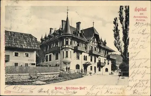 Ak Spital am Semmering Steiermark, Hotel Hirschen Hof