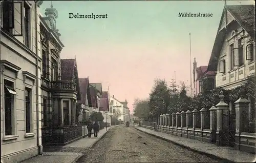 Ak Delmenhorst in Niedersachsen, Mühlenstraße, Straßenpartie