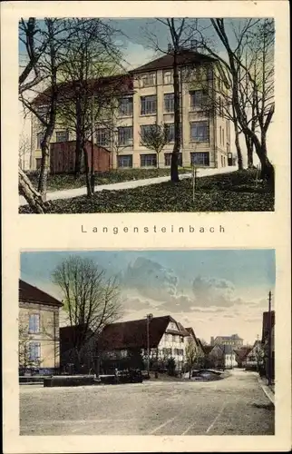 Ak Langensteinbach Karlsbad Baden Württemberg, Stadtansichten, Straßenpartie
