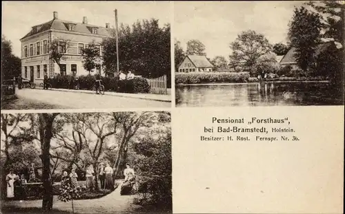 Ak Bad Bramstedt in Schleswig Holstein, Pensionat Forsthaus, Bes. H. Rost