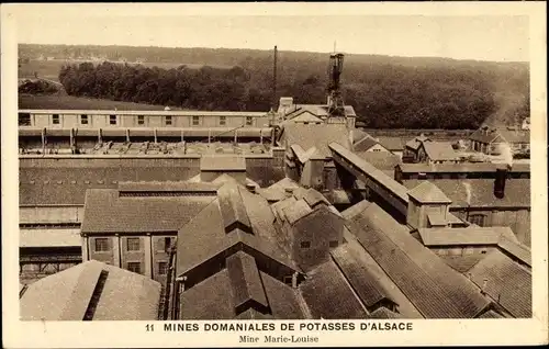 Ak Staffelfelden Elsass Haut Rhin, Mines Dominales de Potasses d'Alsace, Mine Marie Louise, Bergwerk