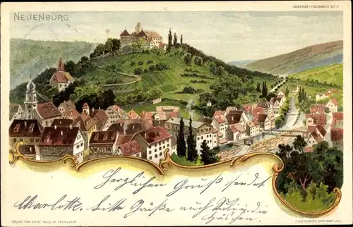 Litho Neuenbürg Enzkreis Baden Württemberg, Gesamtansicht