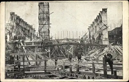 Ak Gebersdorf Nürnberg in Mittelfranken, Großkraftwerk Franken, Katastrophe 2. August 1912