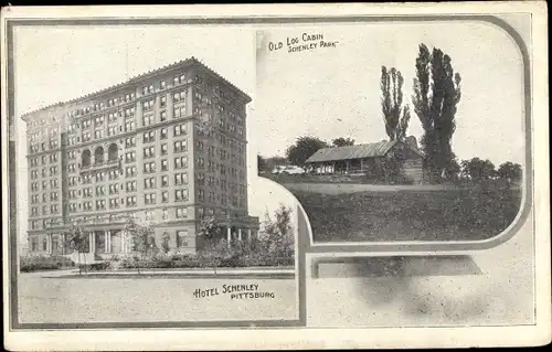 Ak Pittsburg Pennsylvania USA, Hotel Schenley, Old Log Cabin, Schenley Park
