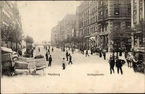 Ak Hamburg, Rödingsmarkt, Straßenpartie
