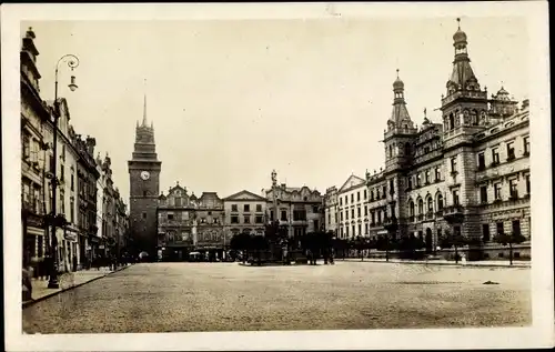 Ak Pardubice Pardubitz Stadt, Blick auf den Markt