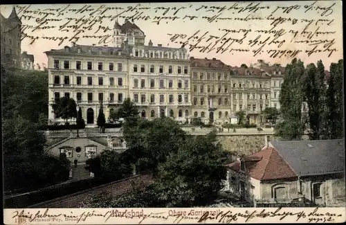 Ak Karlovy Vary Karlsbad Stadt, Obere Gartenzeile
