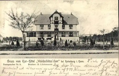 Ak Rotenburg an der Wümme, Kurhotel Waldschlösschen, Bes. D. Lüdemann