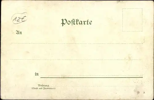 Litho Delmenhorst in Niedersachsen, Woll- und Kammgarnspinnerei, Tiergarten, Postamt