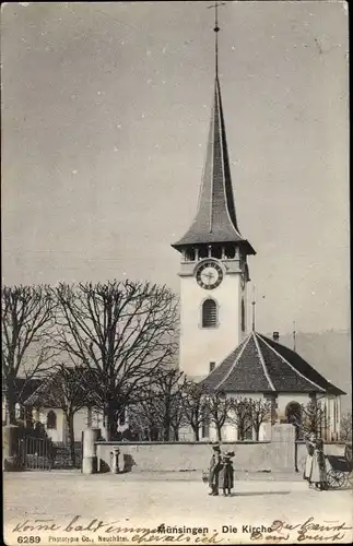 Ak Münsingen Kt Bern Schweiz, Kirche