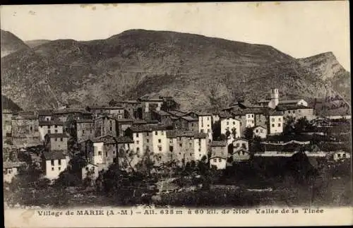 Ak Marie Alpes Maritimes, Vallée de la Tinée, Blick auf den Ort