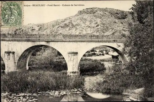 Ak Beaulieu sur Layon Maine et Loire, Pont Barré, Coteau de Servières