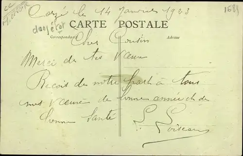 Ak Corne Maine et Loire, Rue du Bourg