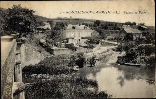 Ak Beaulieu sur Layon Maine et Loire, Village de Barré