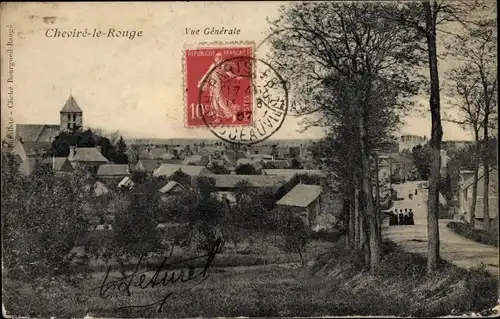 Ak Cheviré le Rouge Seine et Marne, Vue Générale