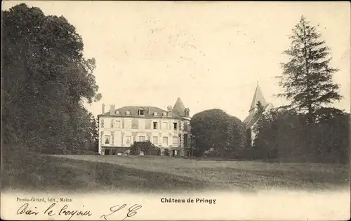 Ak Pringy Seine et Marne, Chateau