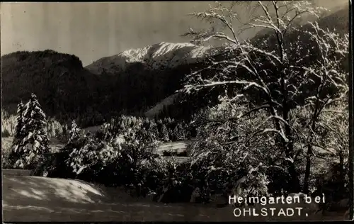 Ak Ohlstadt in Bayern, Winterpartie