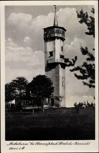 Ak Oberweißbach im Weißbachtal Thüringen, Fröbelturm, Berggaststätte