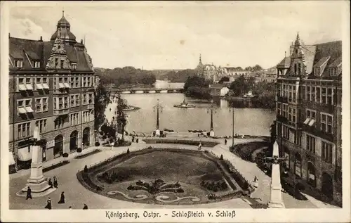 Ak Kaliningrad Königsberg Ostpreußen, Schlossteich vom Schloss