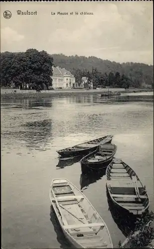 Ak Waulsort Hastière Wallonien Namur, La Meuse, Le Chateau
