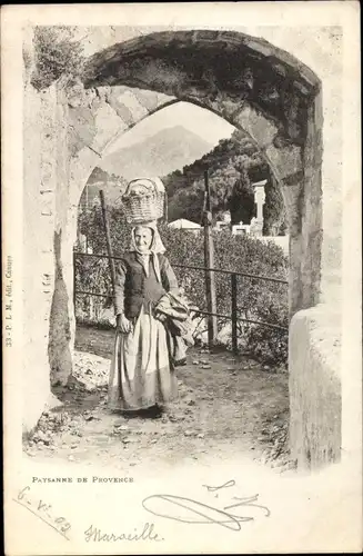 Ak Paysanne de Provence, Frau in Tracht