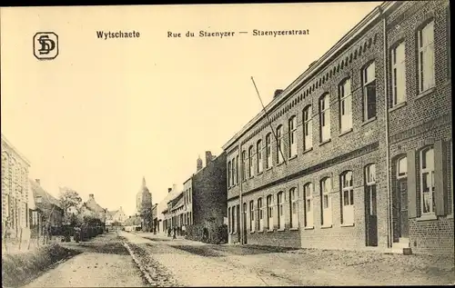 Ak Wytschaete Westflandern, Rue du Staenyzer