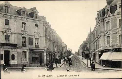 Ak Cholet Maine et Loire, L'Avenue Gambetta