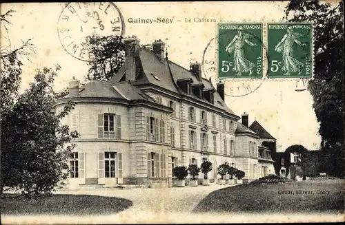 Ak Quincy Segy Seine et Marne, Chateau