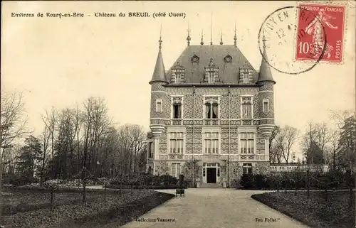 Ak Le Breuil en Auge Seine et Marne, Chateau