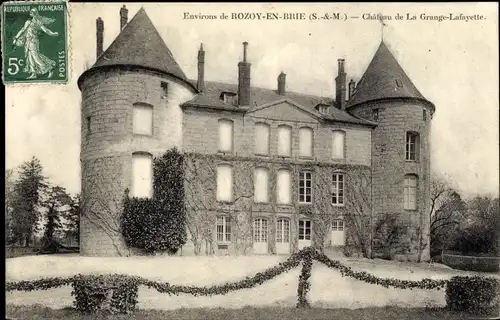 Ak Rozoy en Brie Seine et Marne, Chateau de la Grange Lafayette