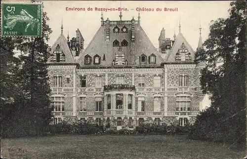 Ak Le Breuil en Auge Seine et Marne, Chateau